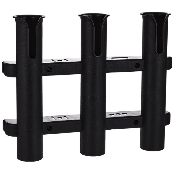 Sea Dog 325039-1 Three-Pole Side Mount Rod Holder - Black