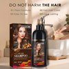 Callmynm Black Hair Dye Shampoo 3-In-1, Instant Gray Hair Coverage in Minutes-Long Lasting Argan Oil Herbal Hair Color Shampoo champu con tinte para canas 500ml