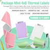 Package Mint White Fanfold 4x6 Thermal Labels - 4x6 Inches Waterproof Shipping Thermal Printer Labels - Perforated Postage Thermal Printable Labels for Rollo, 4x6 Labels Munbyn Printers (500 Sheets)
