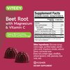 Beet Root Gummies with Magnesium & Vitamin C- Energy & Nitric Oxide Booster, Dietary Supplement & Immune Health - Berry Beet Flavor [60 Count 2 Pack]