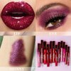evpct 2Pcs Ruby Red & Dark Red Matte to Glitter Liquid Lipstick Long Lasting Lip Set Kit for Women Diamond Shiny Glitter Sparkly Glossy Metallic Shimmer Sparkle Waterproof Lipstick Lip Gloss 03+04
