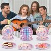 Justforjoyful 48Pcs Music Star Party Plates Popular Singer Birthday Party Decoration Disposable Music Lover Dessert Plates Paper Dinnerware Set for Girls Women Concert Bachelorette Party Supplies