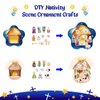 FLYAB Nativity Stickers Scene Crafts - 24 Sheets Make a Nativity Scene Stickers Ornament Craft Kit DIY Nativity Stickers for Kids Christmas Tree Decorations Funny Christmas Religious Crafts Gifts
