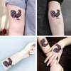 Dopetattoo 6 Sheets Temporary Tattoos Bright Rooster Temporary tattoo Neck Arm Chest for Women Men Adults
