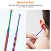 Ear Cleaning Kit,Safe Ear Wax Removal Tool,Earwax Removal Kit,Easy to Use,Painless Ear Pick,with Storage Box and Cleaning Brush (Titanium)