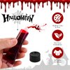 Vampire Fake Blood and Tattoo Set, Halloween Tattoo Stickers Wound Tattoo Stickers, Dark Red Realistic Washable Special Effects SFX Makeup, Halloween Costume, Zombie, Vampire and Monster Makeup