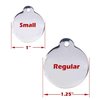 Engraved Pet Tag for Dogs and Cats - Personalized Front & Back up to 4 Lines of Text Custom Engraved ID, Round Paw Print Solid Plating Stainless Steel Gold Regular
