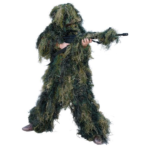 Red Rock Outdoor Gear Men's Youth Ghillie Suit, Woodland Camouflage, 14-16