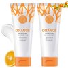 Orange Exfoliating Gel Scrub Face Body Skin,Natural Orange Peeling Gel Face Scrub,Deep Cleansing Moisturizing Facial Exfoliator 50g (2PCS)