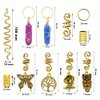 125 Pcs Dreadlocks Loc Hair Jewelry for Women Braids Hair, Crystal Gemstone Pendant Hair Accessories, Gold and Colorful Hair Rings for Braids, Cute Hair Pendants Butterfly Rose Shell and Snake