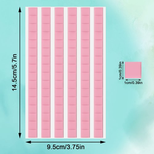 JULBEAR 288 Pcs Sticky Tack Putty, Removable Adhesive Poster Putty, Mounting Putty Reusable Wall Safe Tack Putty, Tacky Putty for Hanging Pictures and Museum Art Photography (White Blue Pink)