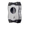 Colibri Premium SV-Cut 2 in 1 Cigar Cutter - Ergonomic Stainless Steel V-Cut and Straight Cut Style Spring-Loaded Blade, Ideal for up to 60+ Ring Gauge - Gift for Cigar Enthusiasts (Black)