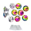 Spriak 10 Pack Drawer Knobs, 30mm Colorful Crystal Glass Cabinet Dresser Pulls Diamond Shape Cupboard Wardrobe Knob for Kitchen Bathroom Office DIY