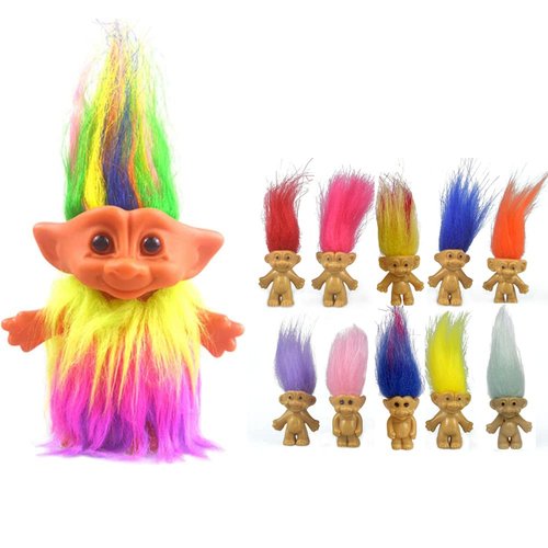 Yintlilocn-11pack Vintage Troll Dolls,Lucky Dolls Chromatic Adorable for Collections, School Proj...