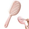 AGLOO Vented Detangling Hair Brush – Effortless Self-Cleaning Hair Brushes for Men Women, Dry Wet Detangler Brush, Paddle Massage Comb for Thick Curly Hair Fast Blow Drying (pink)