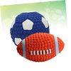 Angoily 2pcs Indestructible Dog Pet Chew Toy Dog Squeaky Toys for Aggressive Chewers Squeaky Training Outdoor Playset Pet Rugby Toy Pet Sound Toy Chew Toys Dog Chew Toy Football Toy Ball