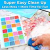Easy-Clean NonToxic 28 Shiny Colors Watercolor Set With Brush. Bright Washable Paint Is Fun Shiny And Quick Dry. Great Gifts For Kids And Beginners. Sturdy Case + Best Gifts for Children Activities.