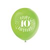 Happy 10th Birthday Latex Balloons - 12" | Assorted Colors | 8 Pcs