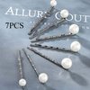 BARTOSI Pearl Hair Clips White Pearl Hair Pins Small Pearls Bobby Pins Bride Wedding Hair Accessories for Women (Pack of 7)