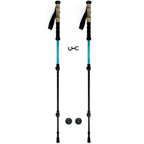 Montem Ultra Strong Hiking/Walking/Trekking Poles - One Pair (2 Poles) (Blue Matte)