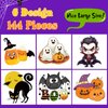 RINOLY 144 PCS Halloween Tattoos for Kids,2 Inch Halloween Temporary Tattoos Stickers,Halloween Party Favors Goodie Bag Fillers Gifts for Boys Girls,6 Designs