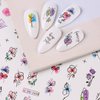 Flower Nail Art Sticker Flower Water Ttransfer Nail Stcikers Decal Leaf Floral Nail Design for Women Girls Nail Art Supplies Manicure Decor 12 Sheets (Flower-1)