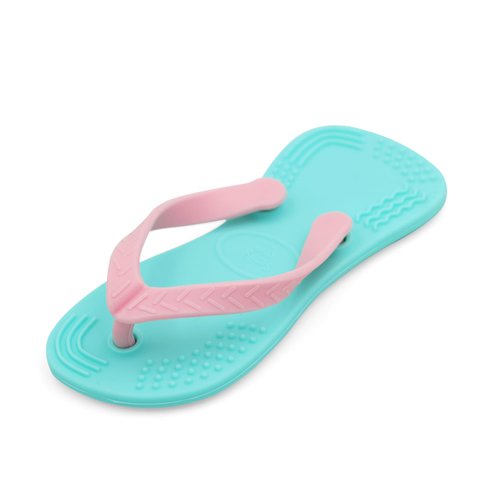 Smily Mia Flip-Flop Baby Teething Toys, Silicone Baby Teether For 3M+, Chewing Toys for Babies Teething Pain Relief,Silicone Baby Shoes,left foot Blue