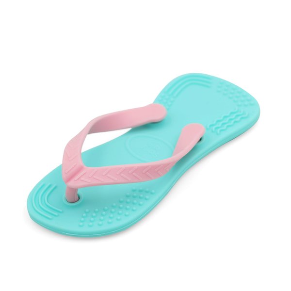 Smily Mia Flip-Flop Baby Teething Toys, Silicone Baby Teether For 3M+, Chewing Toys for Babies Teething Pain Relief,Silicone Baby Shoes,left foot Blue