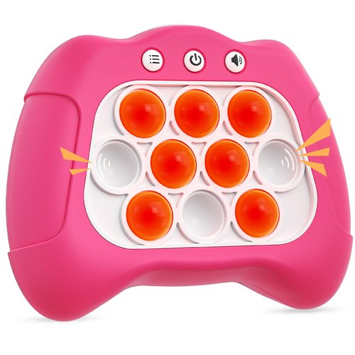 Fast Push Bubble Up Fidget Toy, Electronic Light Up Game Console, Cool Birthday Gifts for 6 7 8 9 10-12 Year Boys and Girls Stress Toy, Concentration Speed Puzzle Game for Family Party