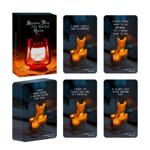 Message Form The Mental Realm，Love Oracle Cards,Oracle Cards for Beginners, Tarot Cards with Meanings on,Twin Flame Oracle Cards,The Card Pattern symbolizes The Warmth, Romance, and Loyalty of Love