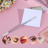 Oruola 100 Sheets Disposable Nail Art Palette Paper,Paper Palette Makeup Mixing,2 Sizes of Waterproof Portable Nail Art Palette with Stainless Cosmetic Spatula for Makeup Nail Gel Mixing Home Salon