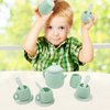 MCGMITT Silicone Tea Set, Tea Party Set for Little Girls Boys, 15 Pcs BPA Free Dishwasher Safe Pretend Tea Set for Toddlers Kids Age 3-6, Cute Toy Kitchen Accessories for Children Birthday Gifts