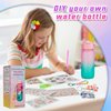 Glow in The Dark Decorate Your Own Water Bottle Kit,Unicorn Toy Gift for 4-6-8-10-12 Year Old Girl,Craft Toy for Age 3 4 5 6 7 8 9 10 Girl,Kid Teen Water Bottle Sticker for School Christmas Birthday
