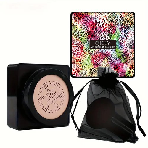 Cream Blush Air Cushion Mushroom Head Blush makeup Lightweight Smooth,Cherry Red
