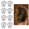 Fork Hair Clips for Thick Hair Teeth 8PCS Hair Pins Hair Stick for Updo Bun Hair Buns French Twist Hair Side Combs U Shape Hair Tools Hair Accessories