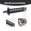 Gseigvee 1 PC Car Katana Samurai Gear Shift Head, 6.1" Shift Knob Protective Cover with 4 Adapter, Personalized Gear Lever, Universal for Most Manual Transmission Cars (White & Black)