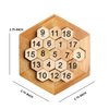 Wooden Digital Platter Puzzle,Classical Puzzle Toys Brain Teaser Wooden Hexagon Digital Puzzle Toys,Digital Game Number 19 Sum Equal to 38 Math Board Game Toy for Kids and Adults