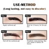 LSxia 2 Pcs Peel Off Tattoo Eyebrow Gel Set, Natural Color Eye-Brow Gel Long-Lasting Waterproof Eyebrow Tattoo, Easy Peel Off Eyebrow Brow Tattoo Makeup -Up To 3 Days (Dark Brown)
