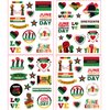 CupaPlay 440PCS Happy Juneteenth Day Party Favors Tattoos Temporary Freedom Day Patriotic Party Supplies Goodie Bag Stuffers Favors Prize(30 Sheets)