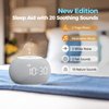 Reacher Auto-Dimmable Sound Machine Alarm Clock with Night Light, 20 Soothing Sounds, LED Digital Display, Sleep Timer, Precise Volume Control, White Noise Soother for Baby, Adults, Bedrooms