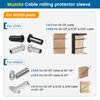 Muzata 100PCS Stainless Steel T316 Protective Sleeves Cable Railing Kit Hardware Cable Railing Protector Sleeve for 1/8" Wire Rope Wood Posts CR13