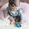 Fat Brain Toys Brain Teether - Blue - Textured Silicone Teether for Babies