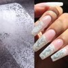Holographic Nail Foil Transfer Stickers Black White Lace Laser Foils for kit - Nail Art Supplies Starry Paper Designs for Acrylic Decorations Women Finger Toe DIY Manicure Wraps Nail Decor 10Sheets