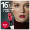 Dermacol NEW 16-Hour Lip Colour, Highly Pigmented Glossy Lip Stain, Two-Phase Lip Plumper Gloss, Kissproof Lip Makeup Products with Matte and Glitter Finish, n.4, Revenge Red