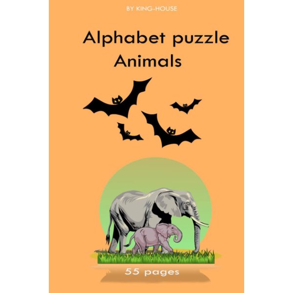 Alphabet puzzle animals: coloring book fors kids