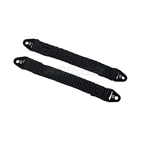 90mm Suspension Damper Travel Limit Straps for Traxxas EREVO 2.0 E-REVO REVO 3.3 Summit Slayer for Axial AX10 SCX10 EXO Wraith Yeti RC Crawler - Black 2pcs