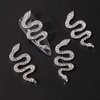 WOKOTO 12pcs Snake Nail Charms For Acrylic Nails 6 Gold And 6 Silver Snake Nail Rhinestones And Charms For Women Nail Art 3d Nail Decorations Snake Alloy Nail Jewels And Rhinestones 3d Nail Charms