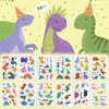 Temporary Tattoos for Kids,12 Sheets Dinosaur Themed Children’s Temporary Tattoos Waterproof Sticker for Girls Boys Kids Halloween Christmas Birthday Supplies Favors