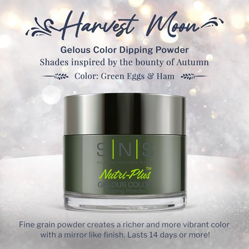 SNS Nail Dip Powder, Gelous Color Dipping Powder - Green Eggs & Ham (Green) - Long-Lasting Dip Nail Color Lasts 14 Days - Low-Odor & No UV Lamp Required - 1 OZ