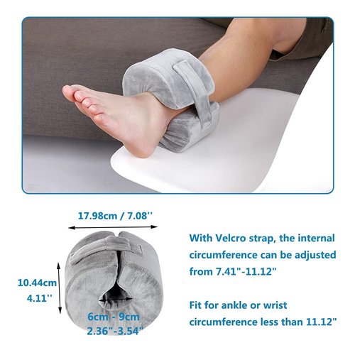 Foot Elevation Pillow Ankle Protector Support Elevated Foot Heel Pillow Elevator Feet Foam Wedge Leg Rest Post Surgery Pillow Bed Pressure Sore Cushion Elevating Broken Ankle Heel Protection (1 PCS)
